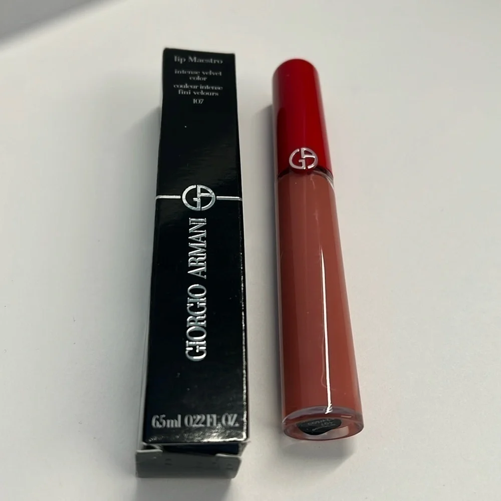 Giorgio Armani 107 Nuda Lip Maestro Intense Velvet Lip Color Full Size - New